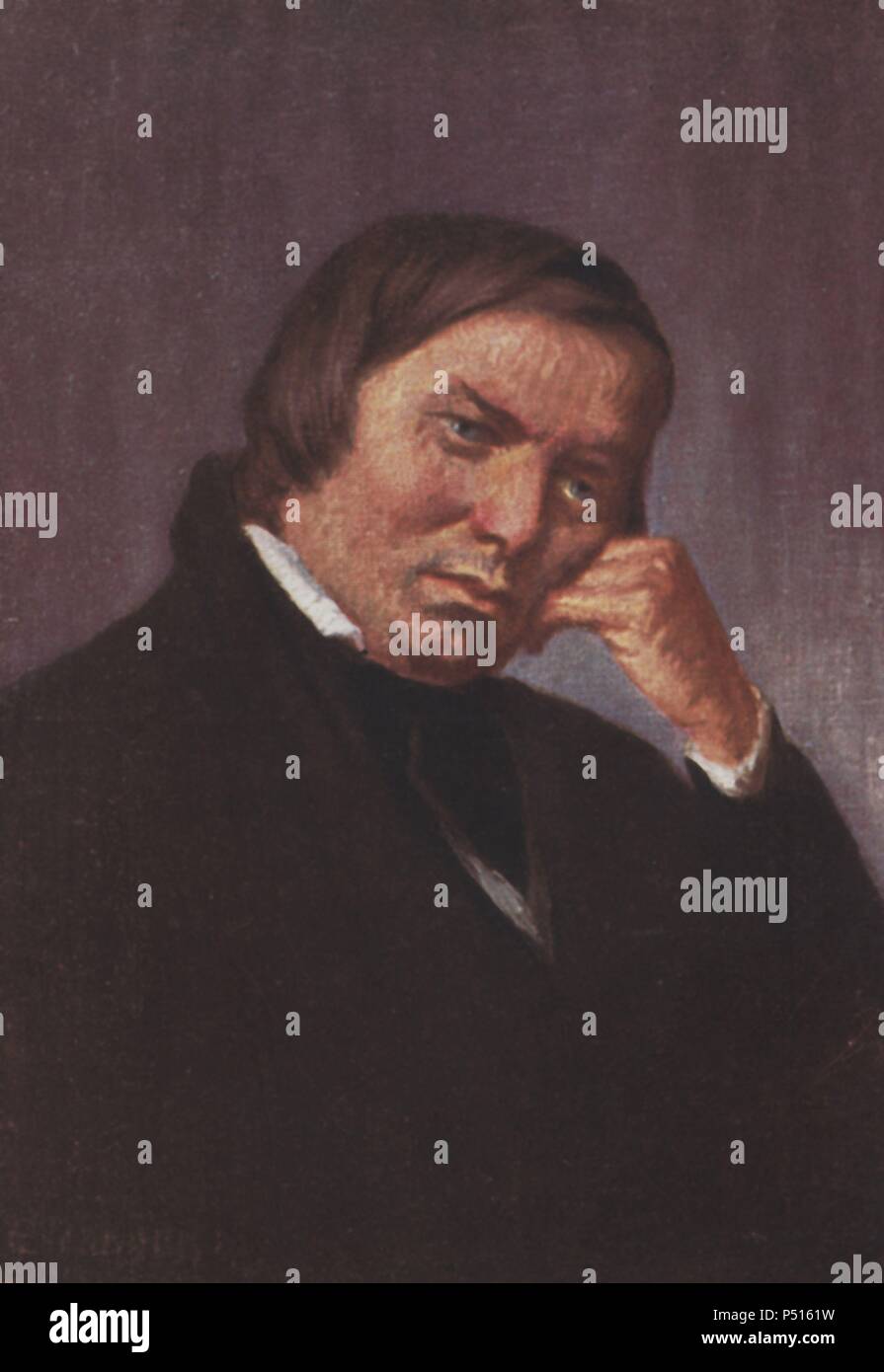 Robert Alexander Schumann (Zwickau, 1810-Endenich, 1856). Compositor y pianista alemán. Stock Photo