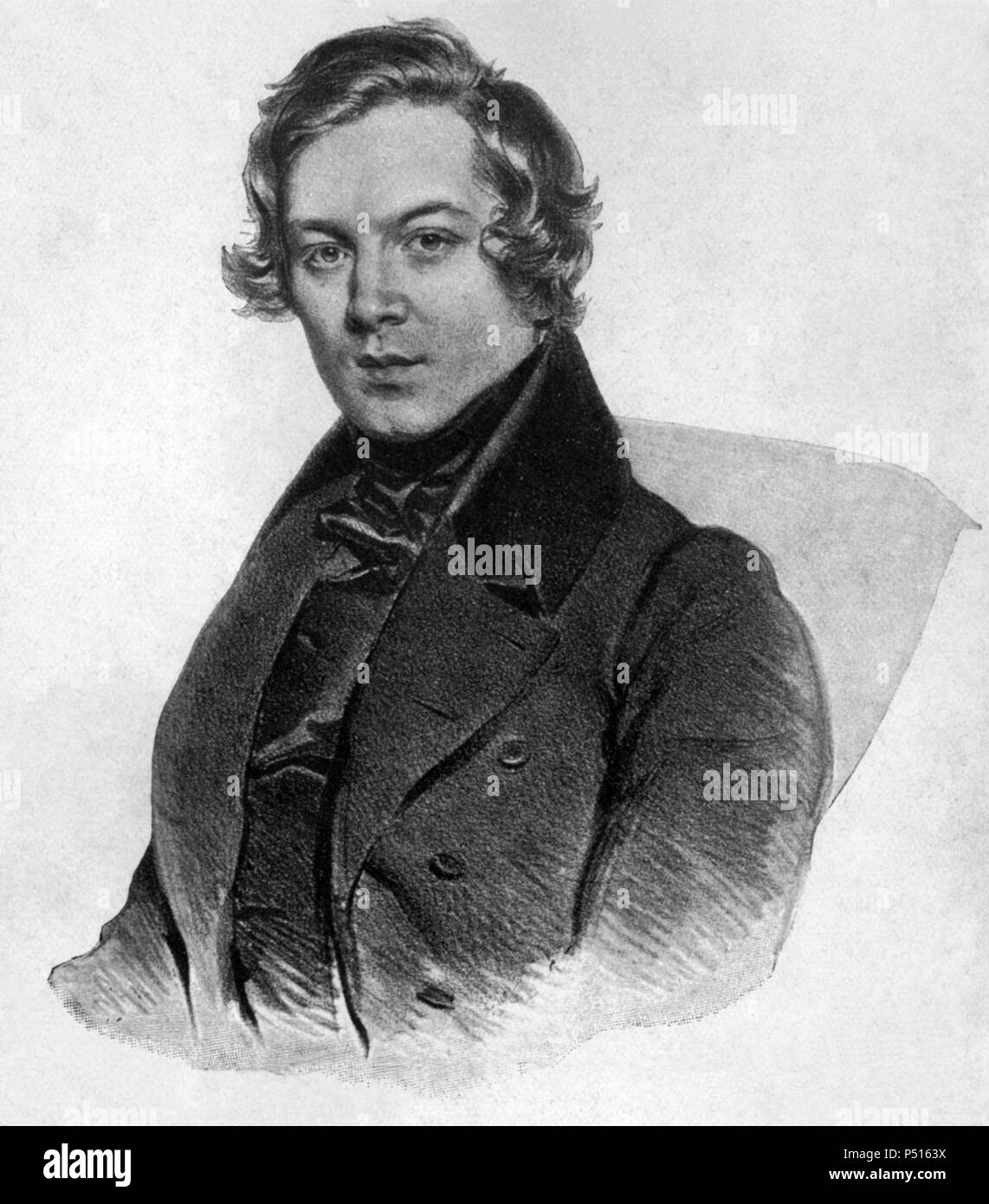 Robert Alexander Schumann (Zwickau, 1810-Endenich, 1856). Compositor y pianista alemán. Stock Photo