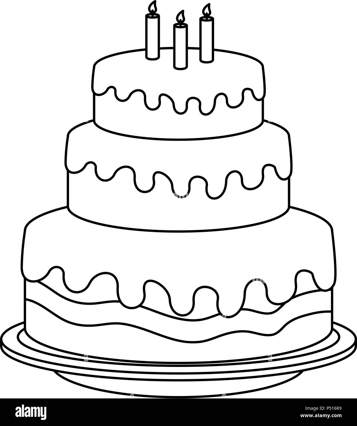 sweet and delicious cake vector illustration design Stock Vector Image ...
