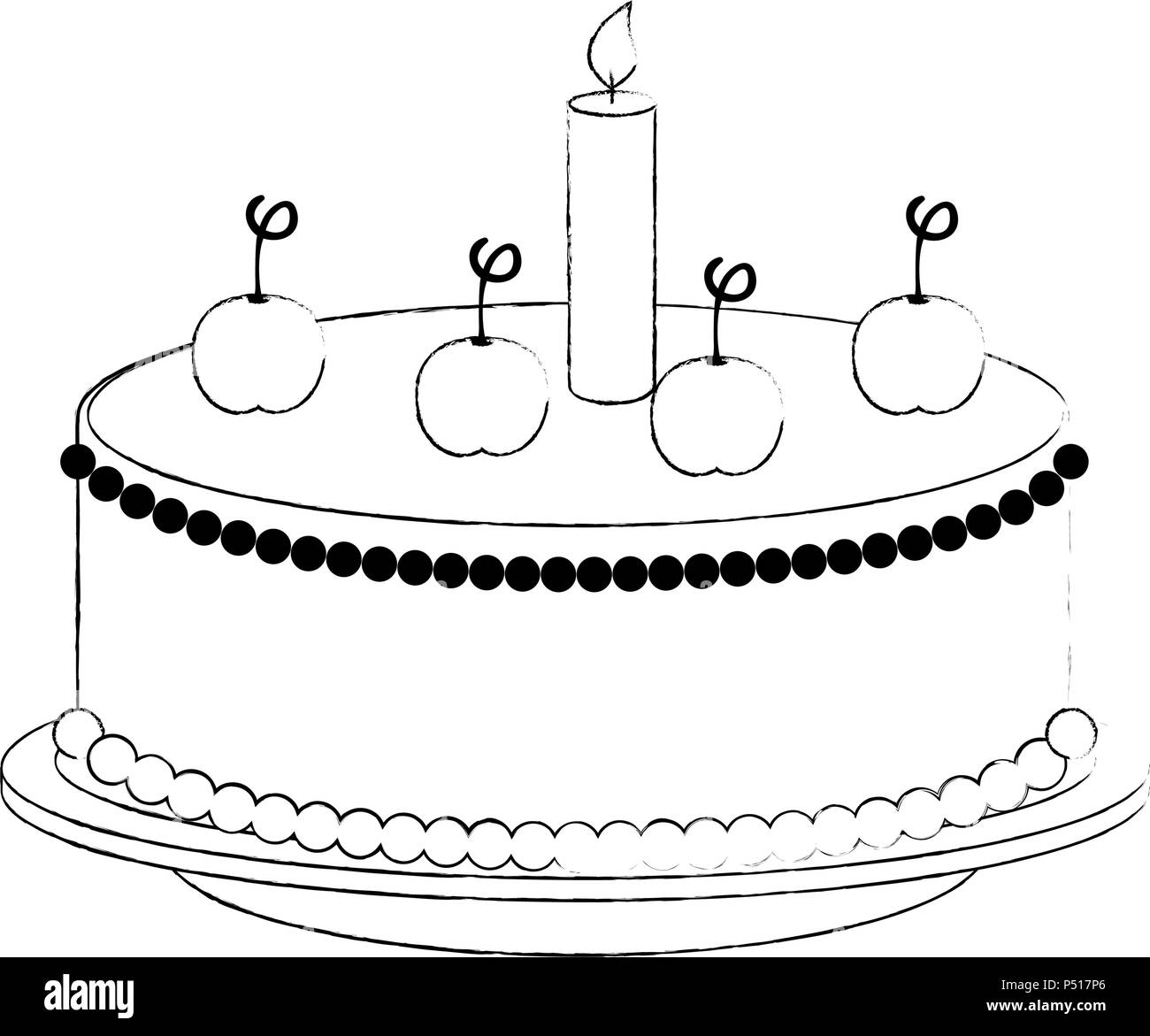 sweet and delicious cake vector illustration design Stock Vector Image ...