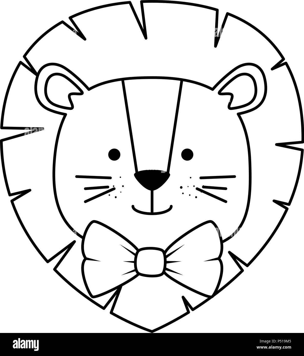 cute lion head character icon Stock Vector Image & Art - Alamy