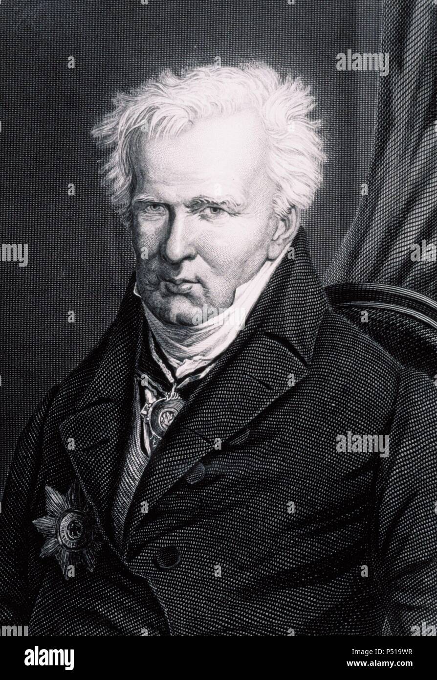 Baron Alexander von Humboldt (1769-1859). German geographer & explorer. Stock Photo