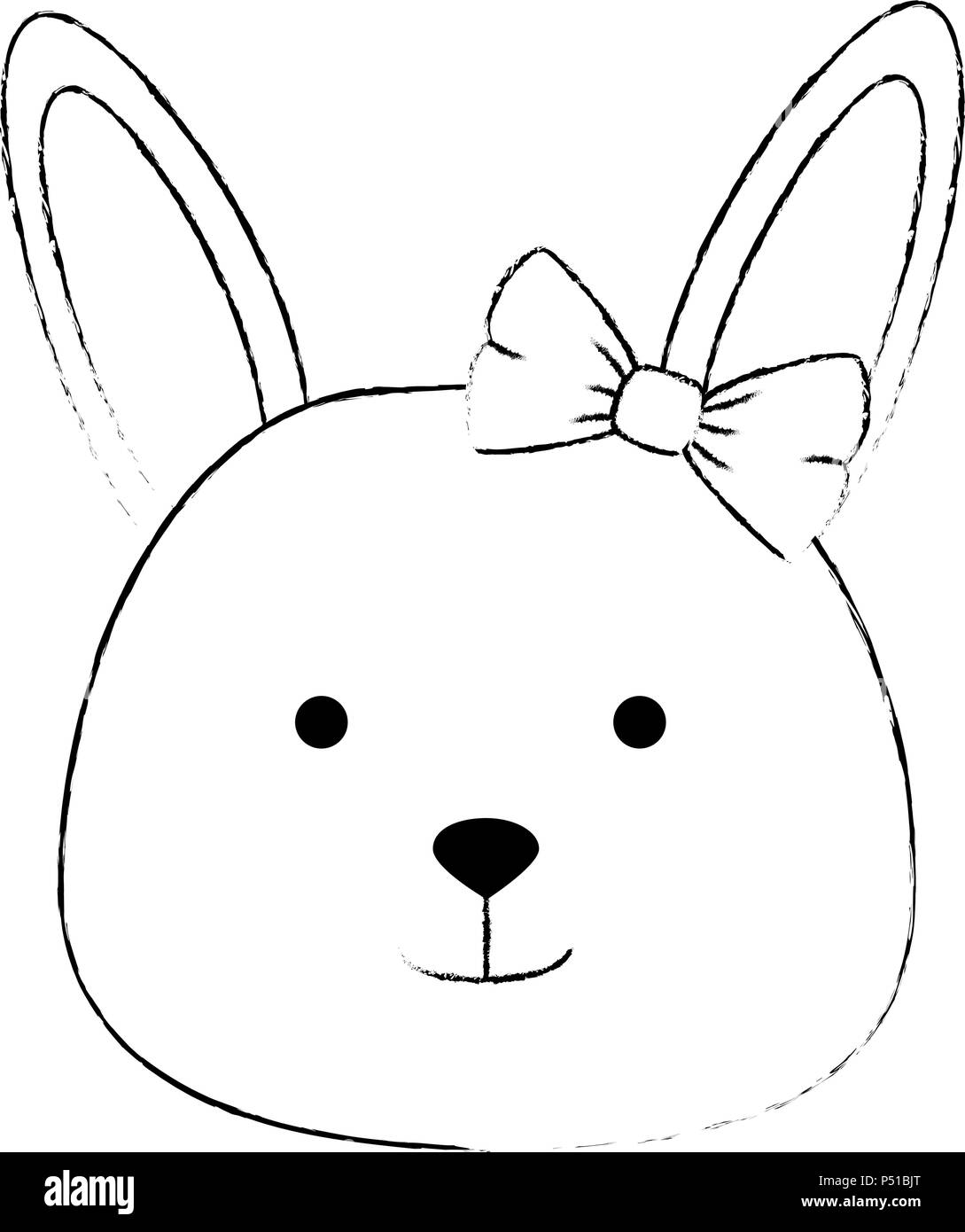 cute female rabbit head character icon Stock Vector Image & Art - Alamy