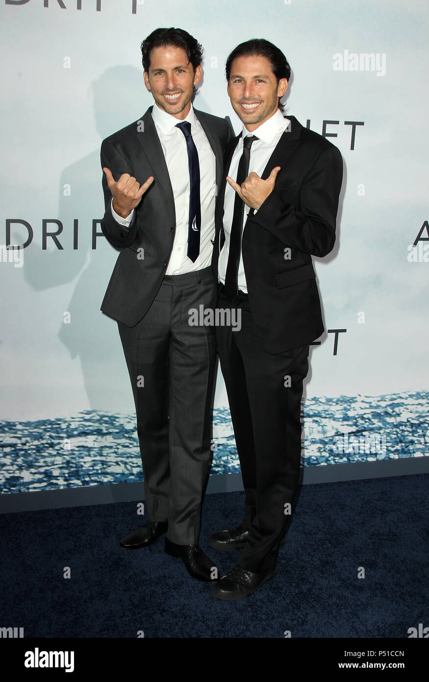 “Adrift” Los Angeles Premiere held the Regal L.A. Life Theatre in Los Angeles, California.  Featuring: Aaron Kandell, Jordan Kandell Where: Los Angeles, California, United States When: 24 May 2018 Credit: Adriana M. Barraza/WENN.com Stock Photo