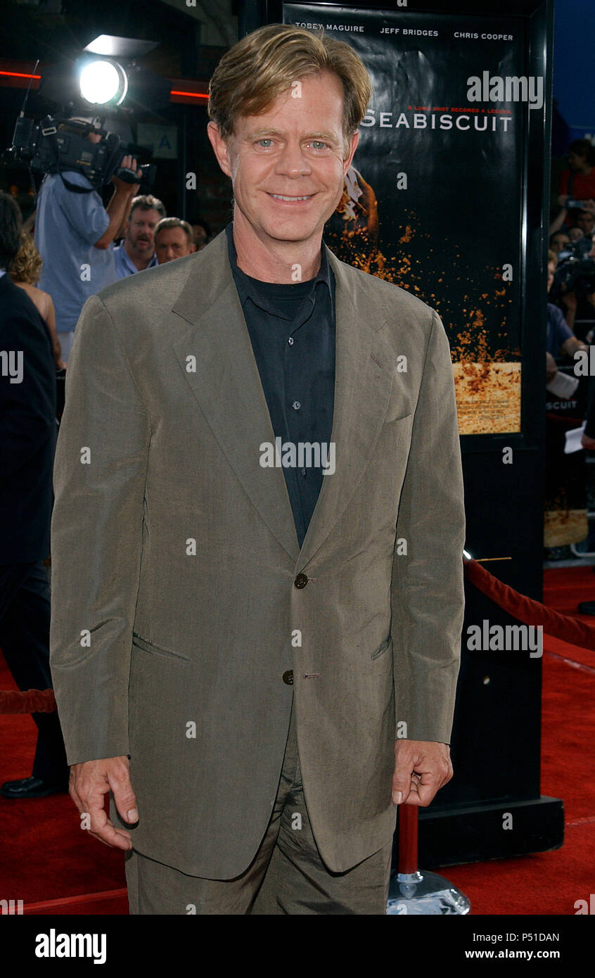 William H. Macy arriving at the ' Seabiscuit Premiere ' at the westwood Theatre in Los Angeles. July 22, 2003.MacyWilliamH 043 Red Carpet Event, Vertical, USA, Film Industry, Celebrities,  Photography, Bestof, Arts Culture and Entertainment, Topix Celebrities fashion /  Vertical, Best of, Event in Hollywood Life - California,  Red Carpet and backstage, USA, Film Industry, Celebrities,  movie celebrities, TV celebrities, Music celebrities, Photography, Bestof, Arts Culture and Entertainment,  Topix, vertical, one person,, from the years , 2003 to 2005, inquiry tsuni@Gamma-USA.com - Three Quarte Stock Photo