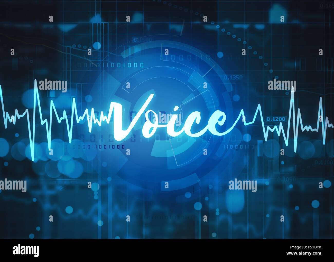 voice recognition and verification technology Stock Photo