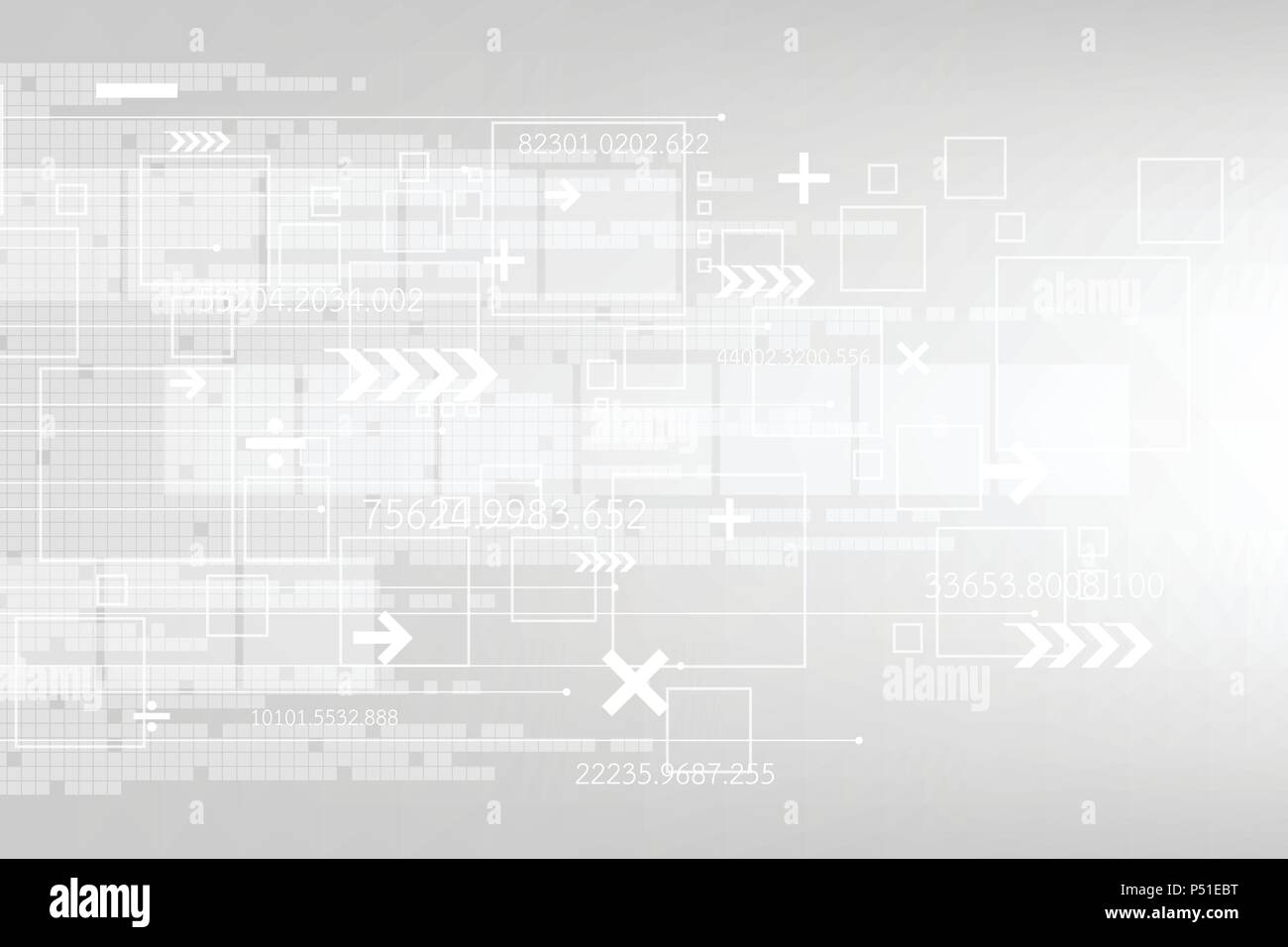 Vector abstract background technology in digital concept on a gray ...