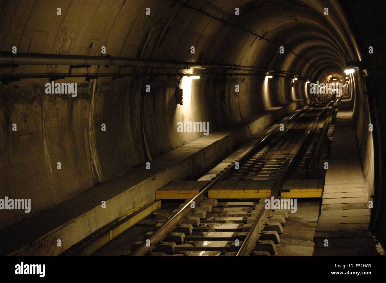 Greece. Athens. Underground. Tunnel Stock Photo - Alamy