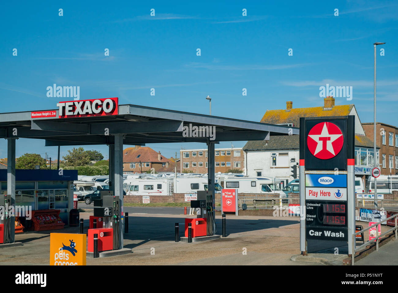 West Sussex, JUN 2 The famous Texaco Gas station on JUN 2, 2017 at