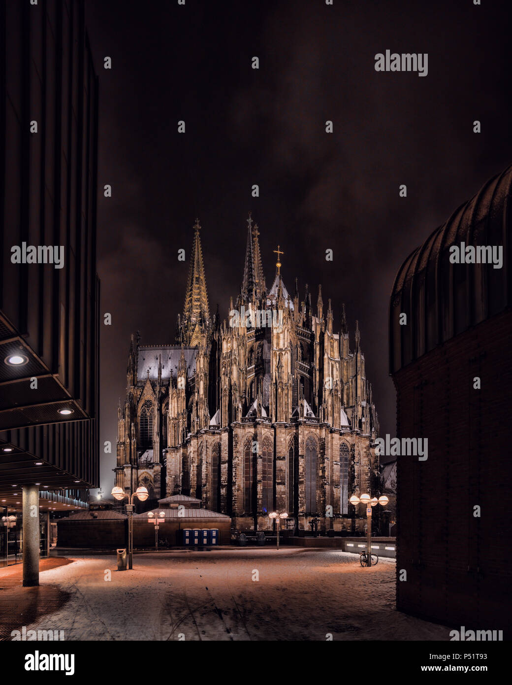 Cathedral Church of Saint Peter in winter at Cologne, Germany, Europe Stock Photo