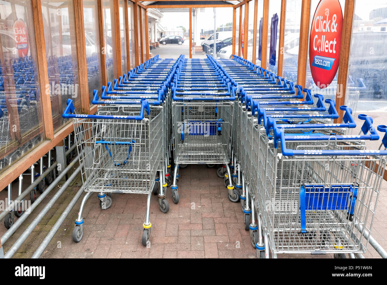 Tesco shopping trolleys hires stock photography and images Alamy