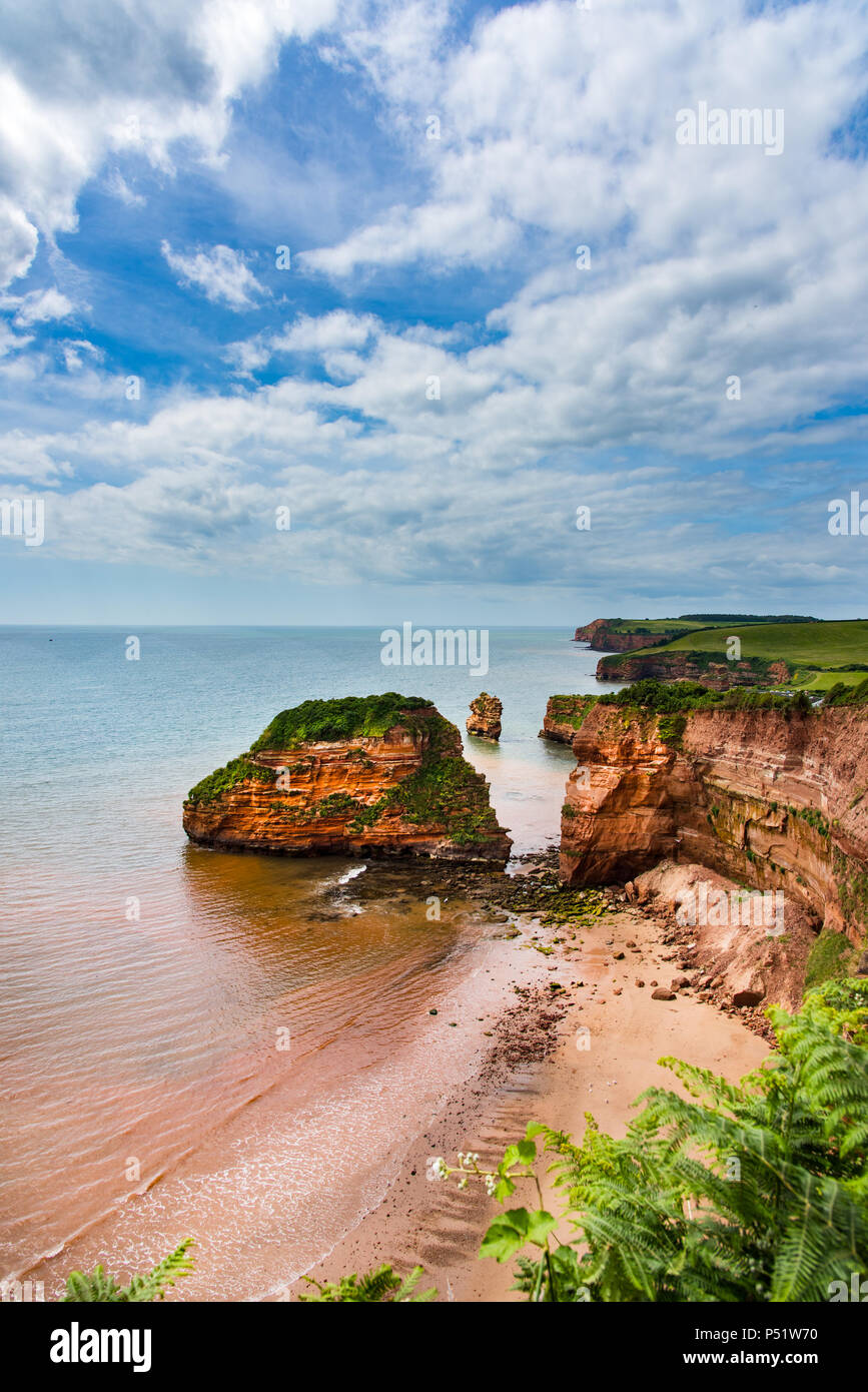 Hern Rock, Ladram Bay, between Budleigh Salterton and Sidmouth, East Devon, UK. Stock Photo