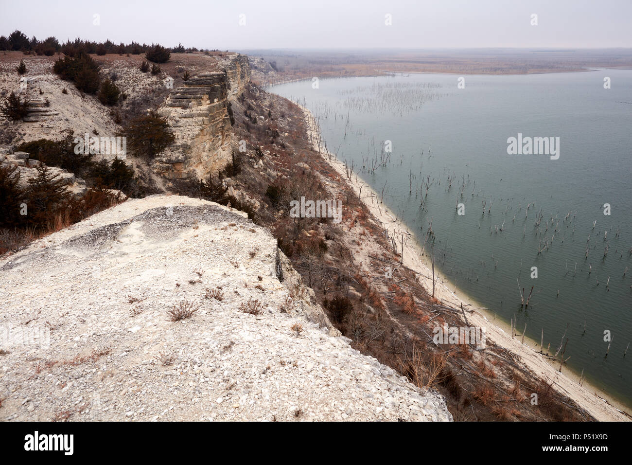 A view of the cedar bluff reservoir hires stock photography and images