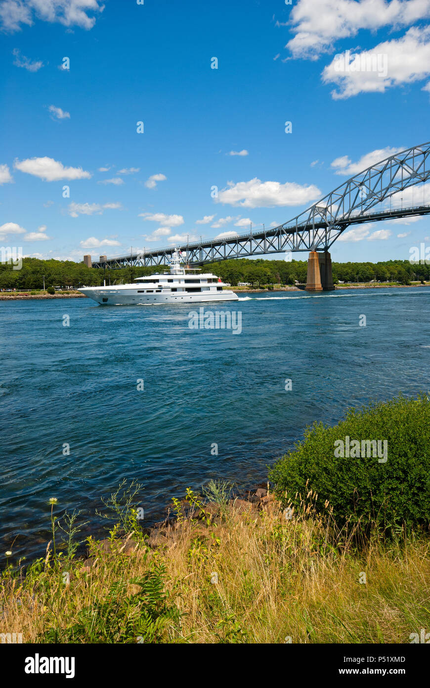Sagamore Bridge over the Cape Cod Canal, Bourne, Barnstable County