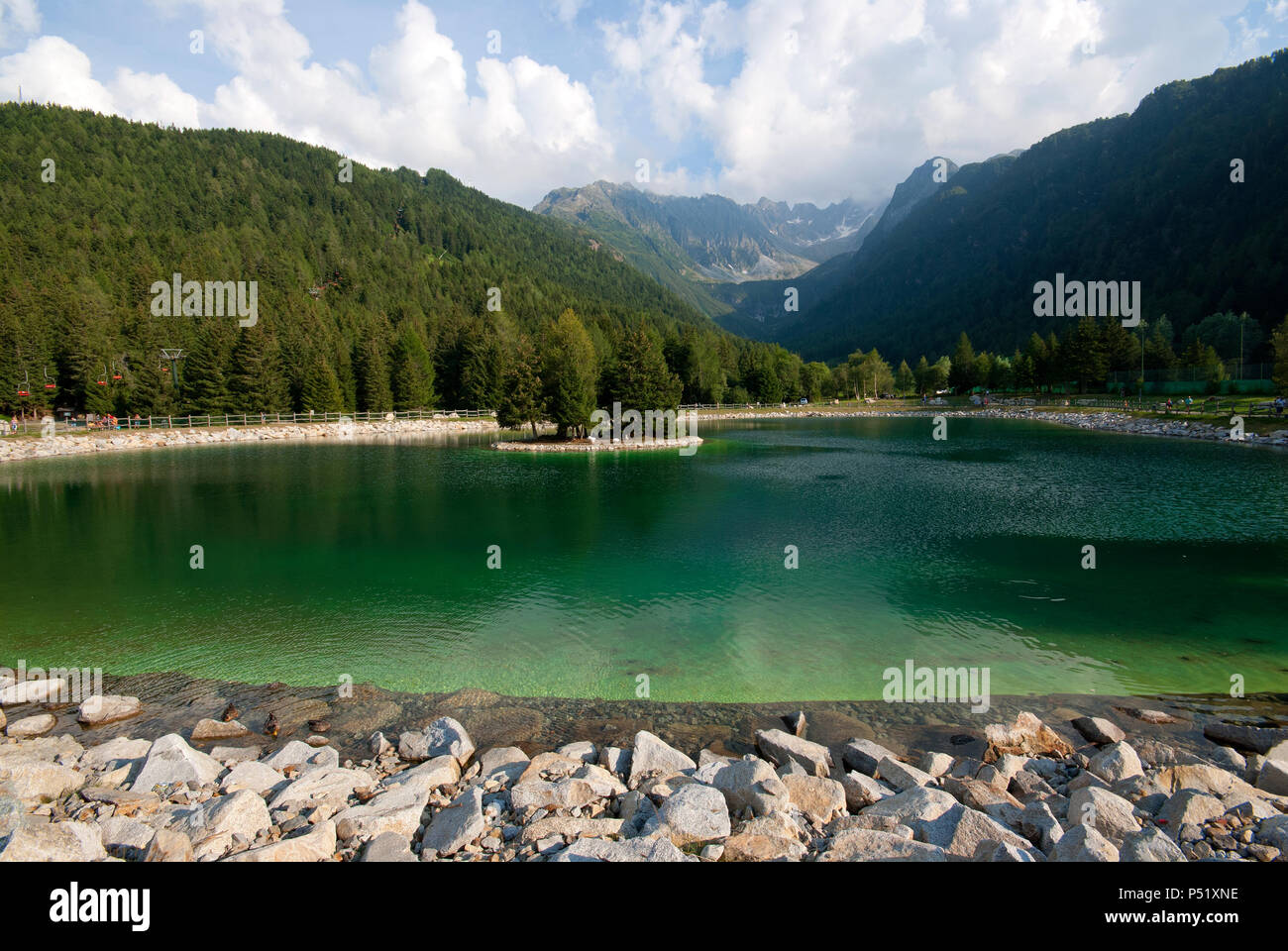 Lake of Valbione, Adamello Regional Park, Ponte di Legno, Lombardy, Italy Stock Photo