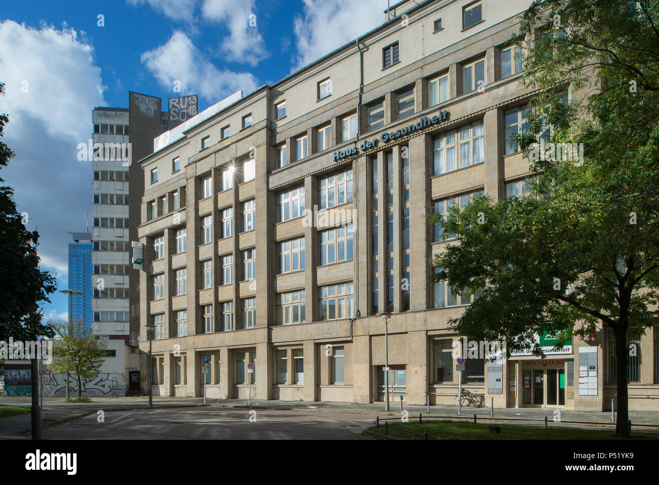 The House of Health in Karl-Marx-Allee 3 in Berlin-Mitte Stock Photo