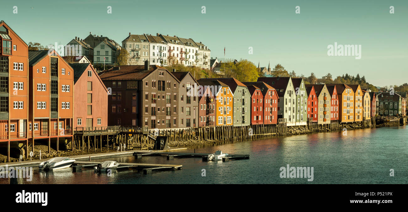 Panorama of Trondheim, Norway Stock Photo