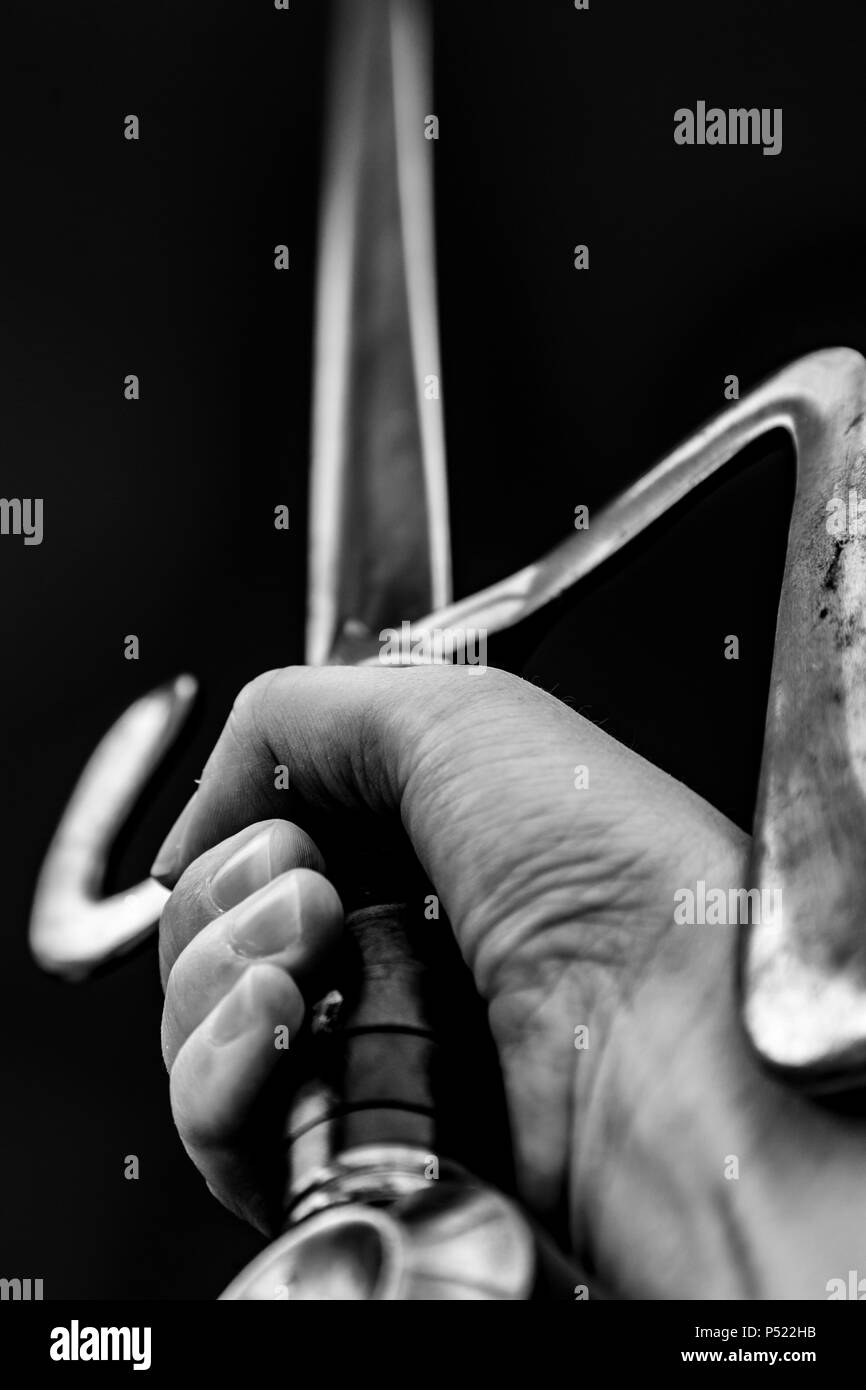 Sword hilt medieval Black and White Stock Photos & Images - Alamy