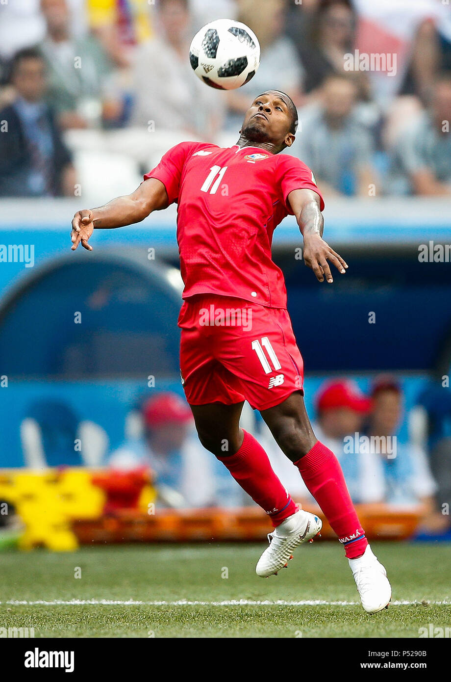 Nijni Novgorod, Russia. 24th June, 2018:ENGLAND VS. PANAMA - Armando Cooper of Panama during a match between England and Panama valid for the second round of group G of the 2018 World Cup, held at the Nizhny Novgorod stadium in the city of Nihzny Novgorod, Russia. (Photo: Marcelo Machado de Melo/Fotoarena) Credit: Foto Arena LTDA/Alamy Live News Stock Photo