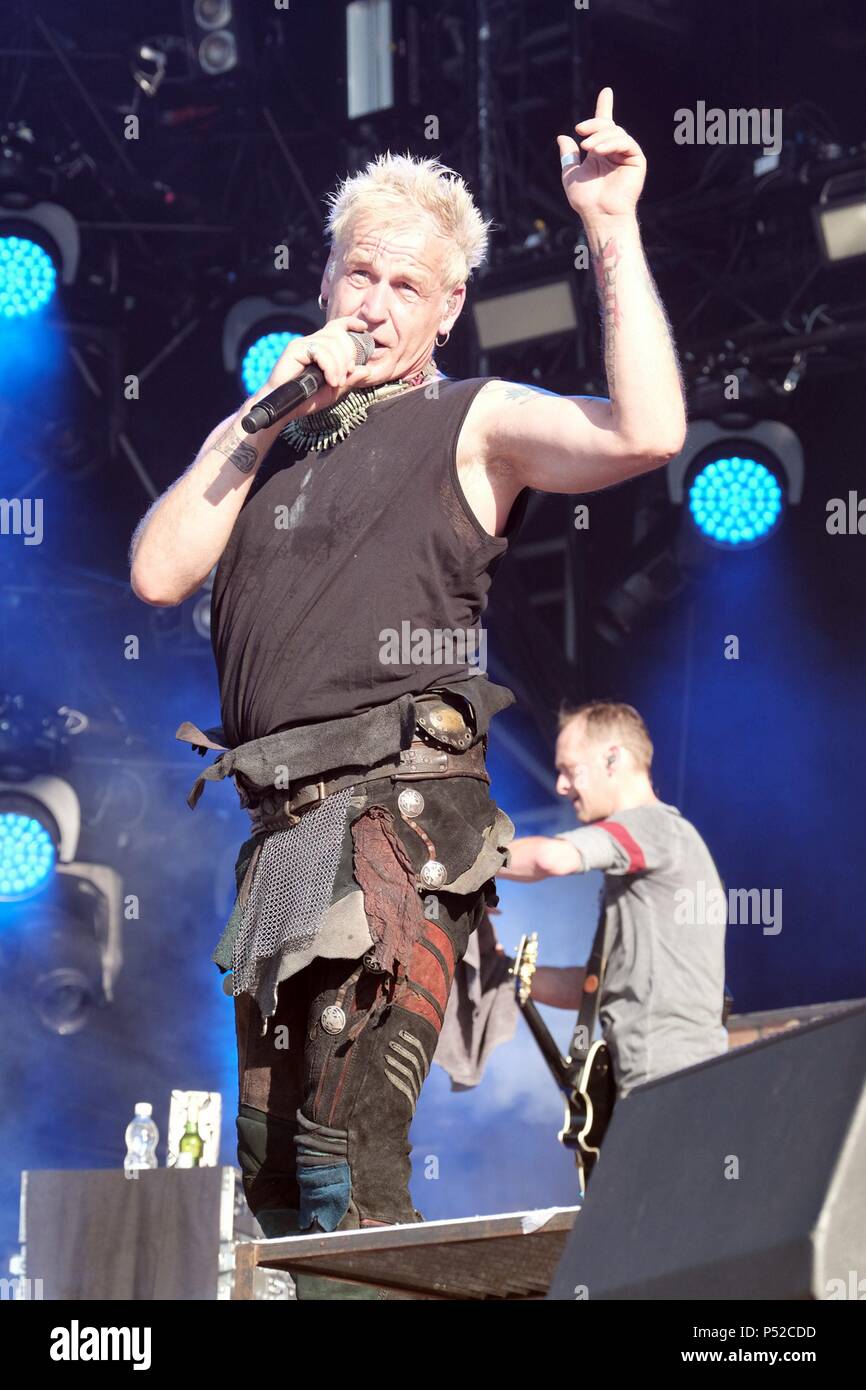 Hamburg, Deutschland. 22nd June, 2018. Rock The Ring in Hinwil - Music  Spektaktel in Zuerich Oberland on 06/22/2018 with In Extremo | usage  worldwide Credit: dpa/Alamy Live News Stock Photo - Alamy