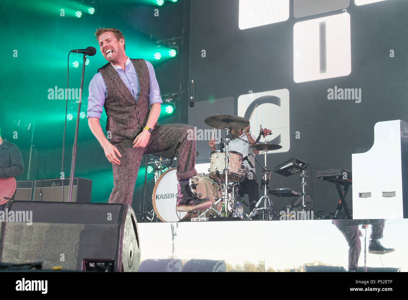 Edinburgh, Scotland, UK. 24th June, 2018. The Kaiser Chiefs, in concert at The Summer Sessions, Dalkeith Country Park, Edinburgh, Great, UK. 24th June, 2018. Credit: Stuart Westwood/Alamy Live News Stock Photo