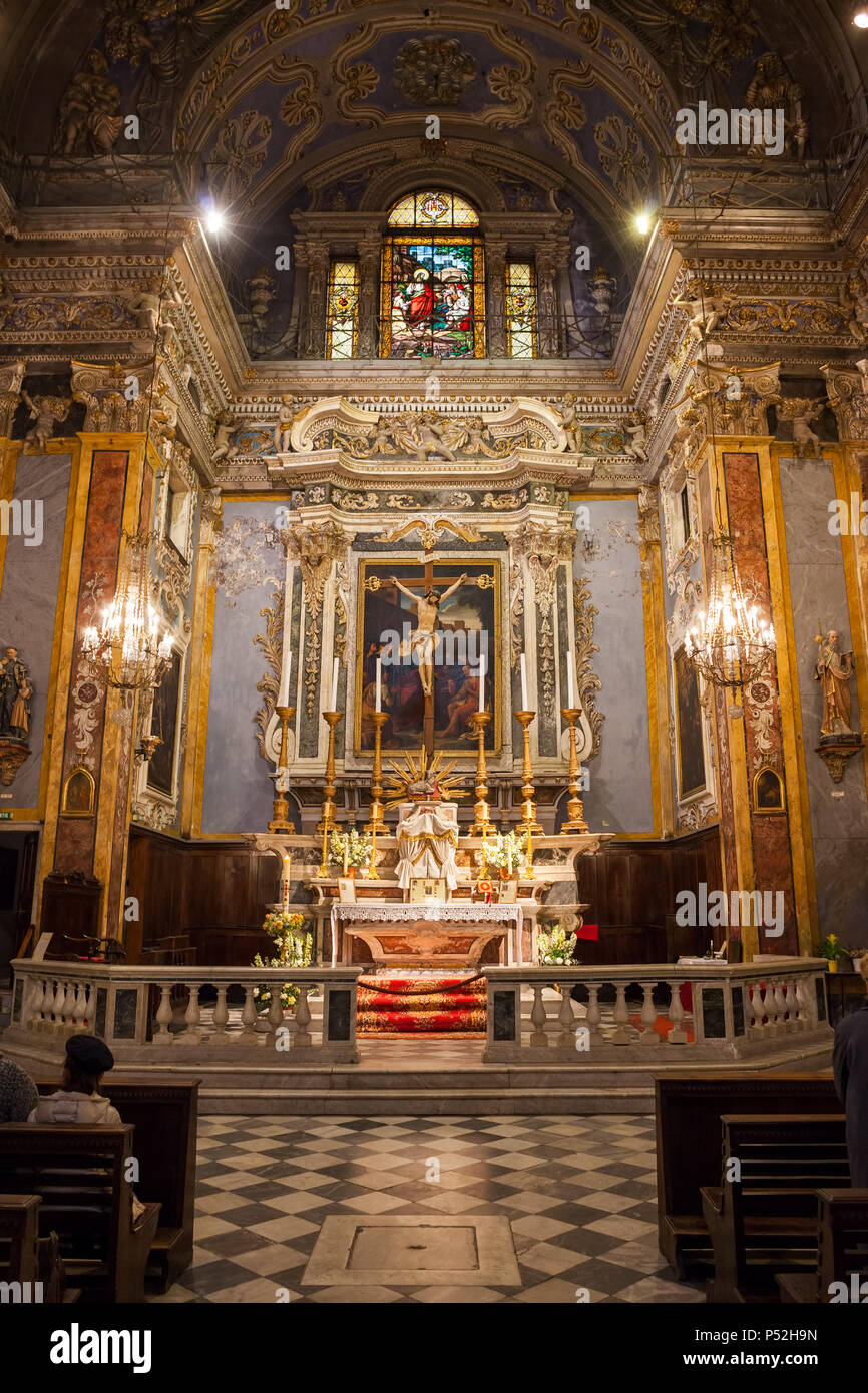 France, Nice city, Church of Saint Jacques le Majeur or Church of Gesu