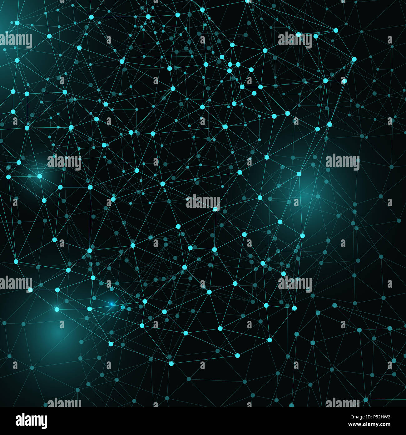 Abstract background with connecting dots and lines design Stock Photo ...