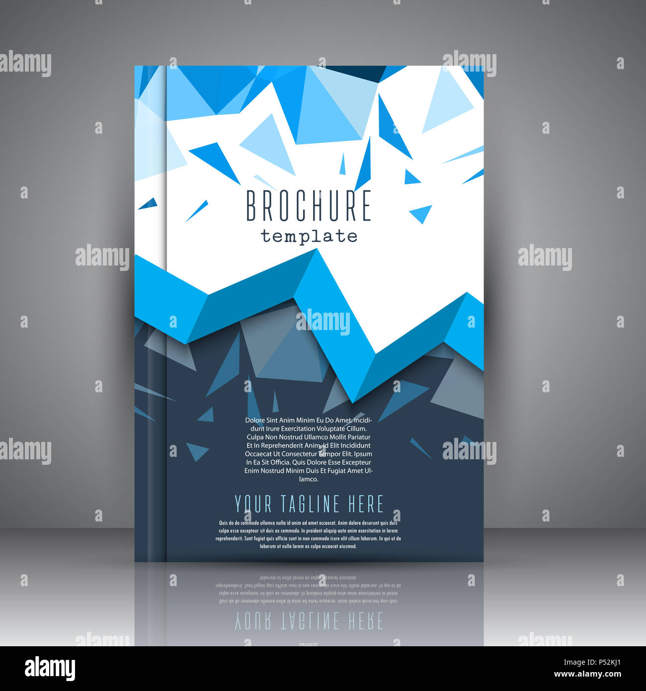Modern brochure template with low poly design Stock Photo ...