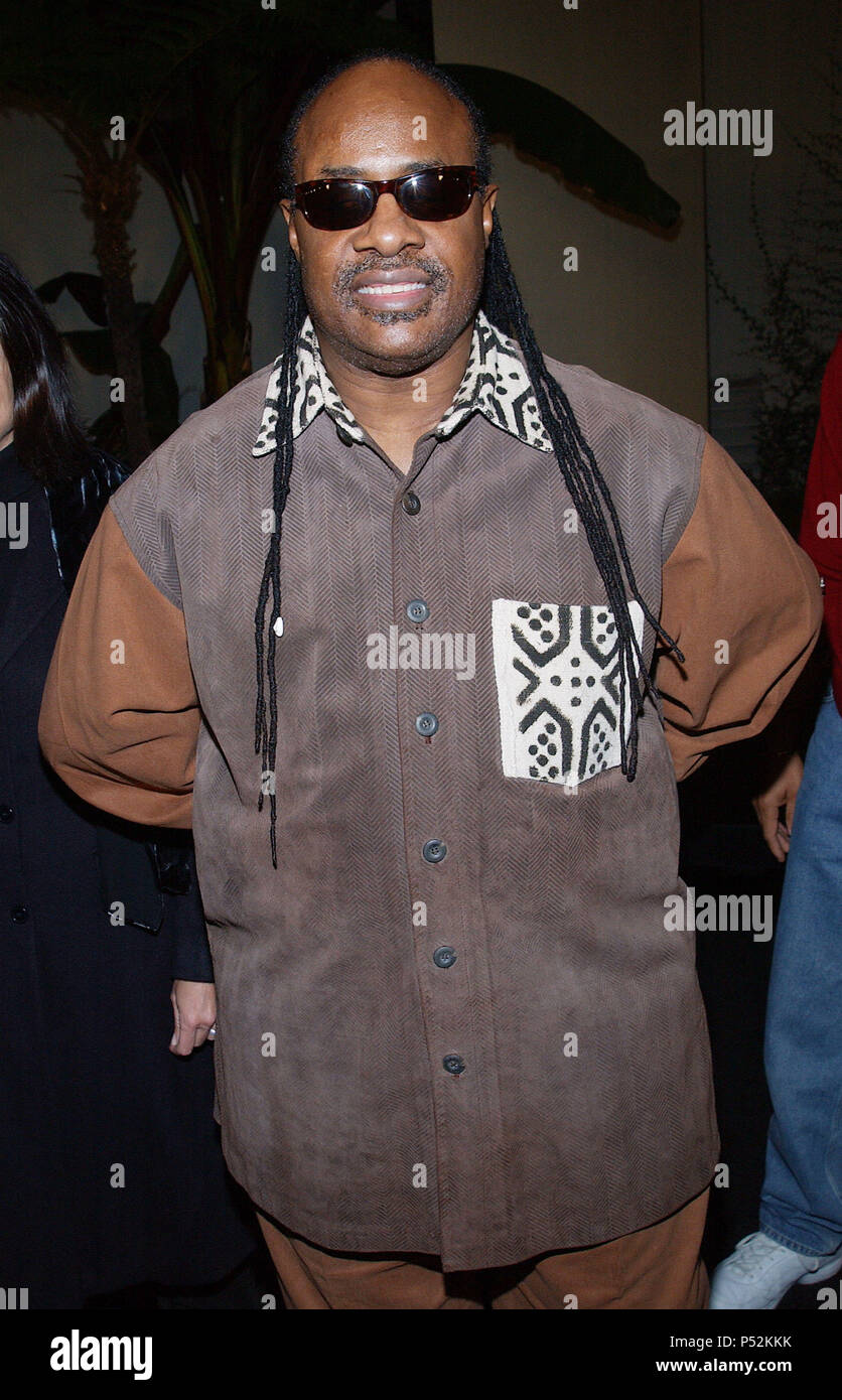 Stevie Wonder arriving at the ' TUPAC:RESURRECTION PREMIERE ' at the Cinerama Dome in Los Angeles. November 4, 2003.WonderStevie05 Red Carpet Event, Vertical, USA, Film Industry, Celebrities,  Photography, Bestof, Arts Culture and Entertainment, Topix Celebrities fashion /  Vertical, Best of, Event in Hollywood Life - California,  Red Carpet and backstage, USA, Film Industry, Celebrities,  movie celebrities, TV celebrities, Music celebrities, Photography, Bestof, Arts Culture and Entertainment,  Topix, vertical, one person,, from the years , 2003 to 2005, inquiry tsuni@Gamma-USA.com - Three Qu Stock Photo