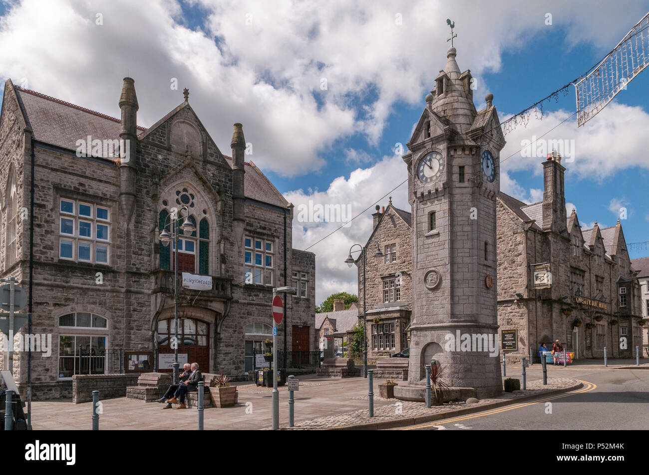 North Wales. The centre of Llangefni on Anglesey. North Wales Stock Photo
