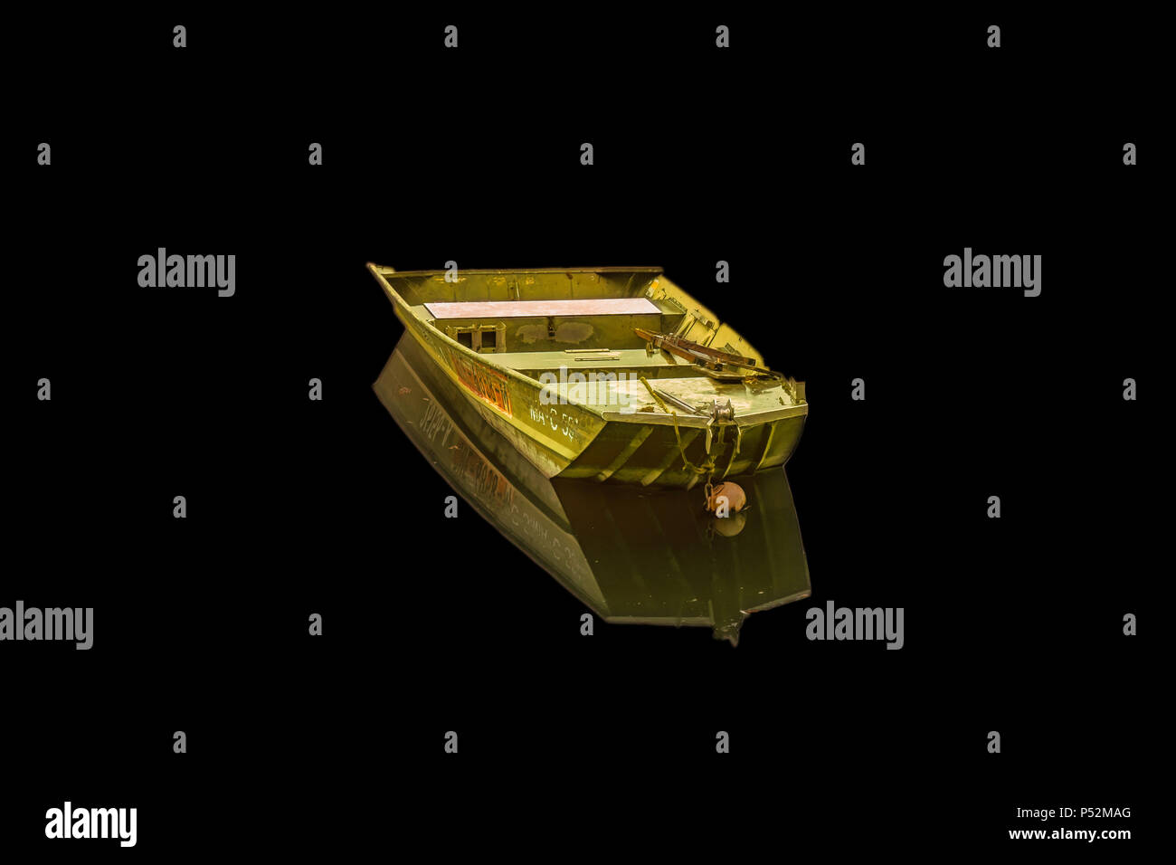 boat on black background Stock Photo - Alamy