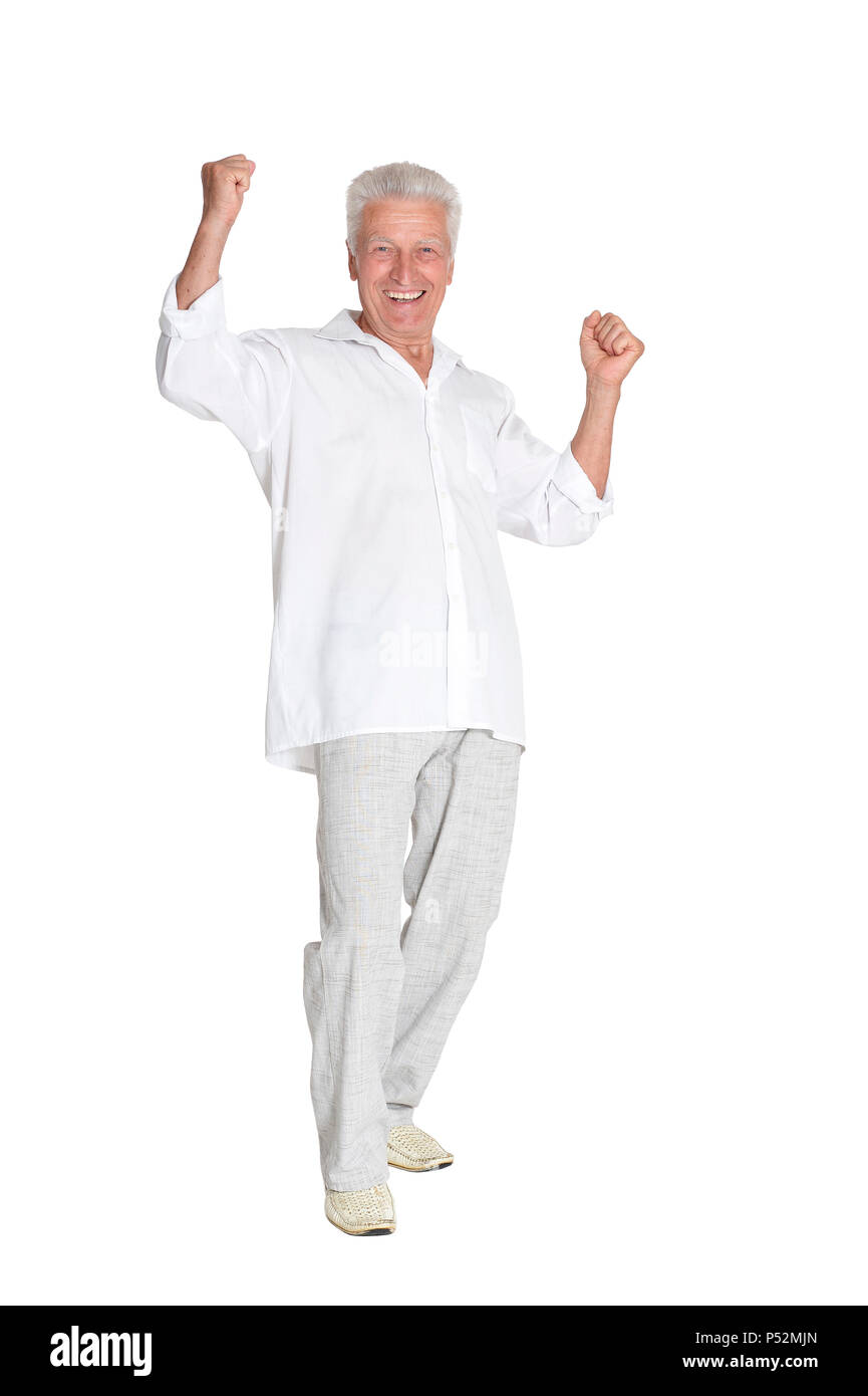 Full length portrait of senior man Stock Photo - Alamy