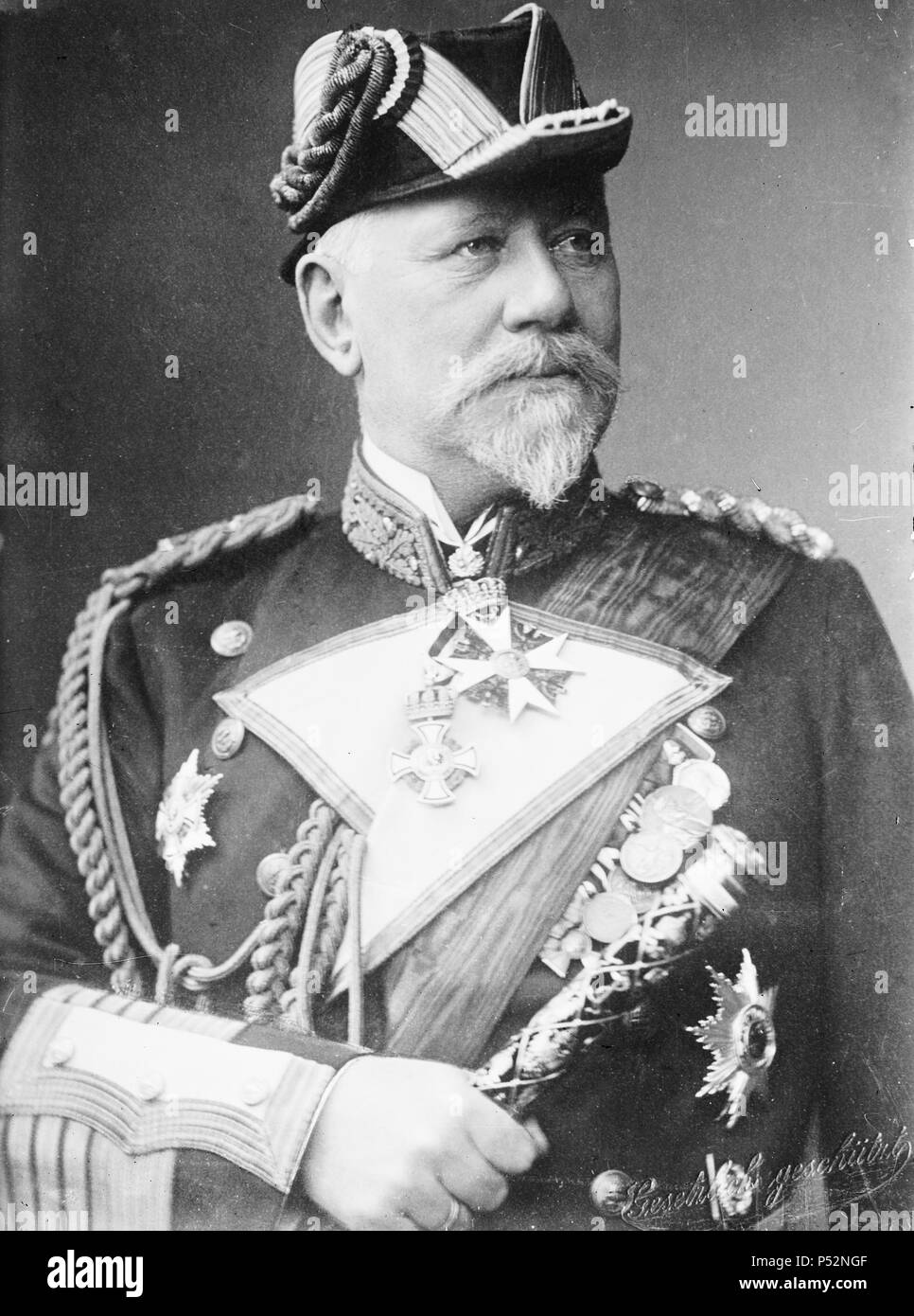 Admiral Koester - Hans Ludwig Raimund von Koester (29 April 1844 – 21 February 1928) was a German naval officer who served in the Prussian Navy and later in the Imperial German Navy. He retired as a Grand Admiral. Stock Photo