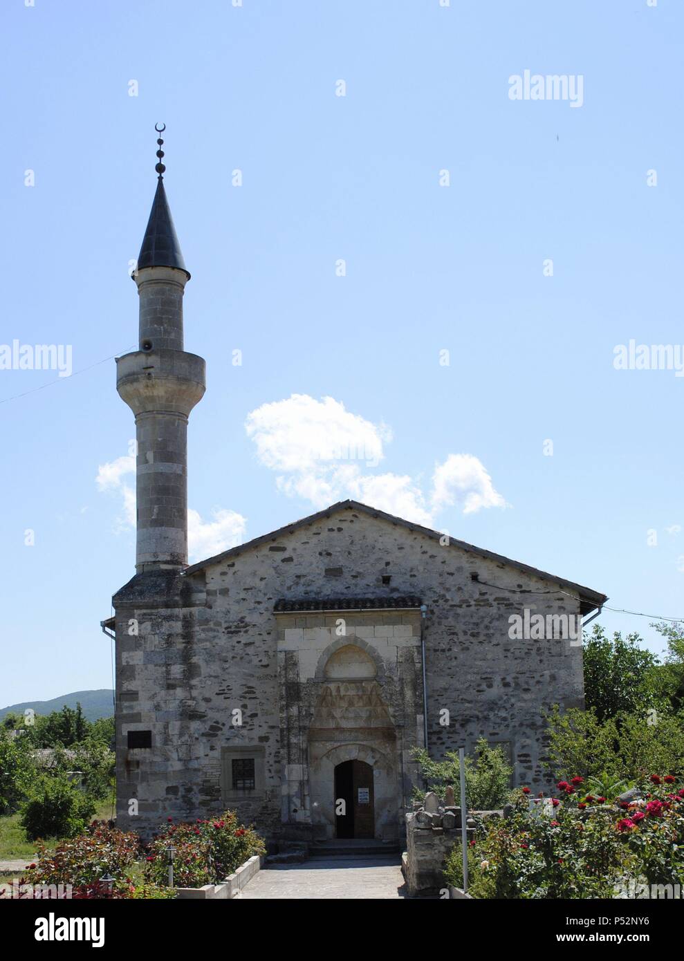 Ukraine. Autonomous Republic of Crimea. Staryi Krym. Ozbek Han Mosque. 14th century. Exterior. Stock Photo