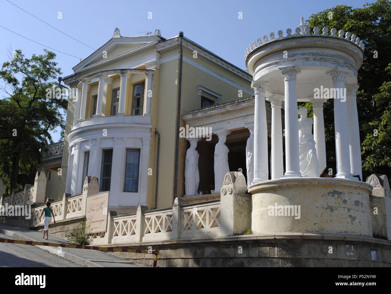 Autonomous Republic of Crimea. Feodosiya. 19th century villa. Facade. Stock Photo