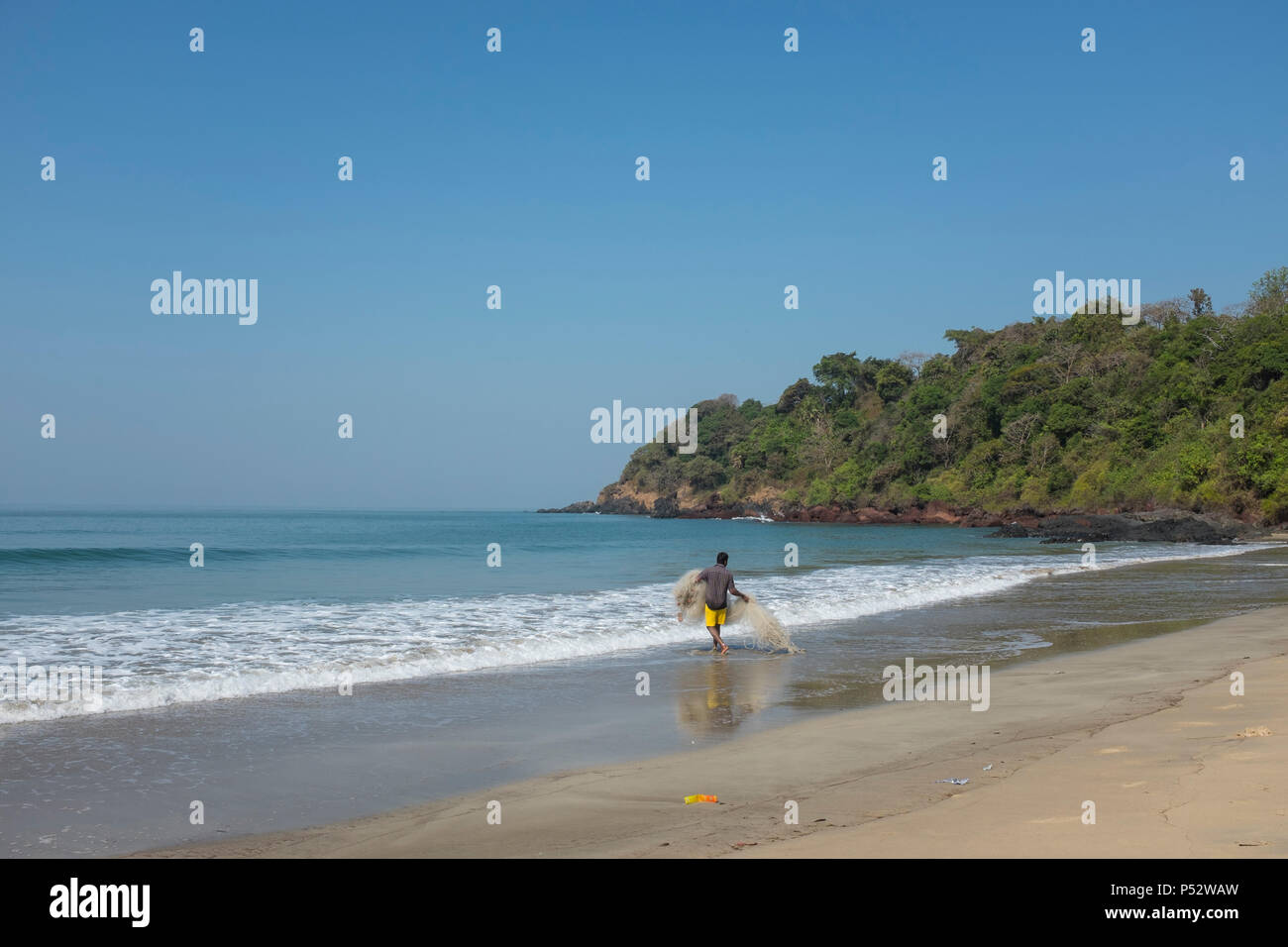 fisherman, Goa, India Stock Photo