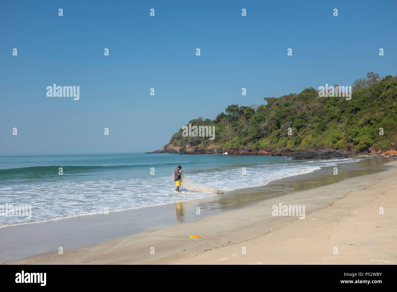 fisherman, Goa, India Stock Photo