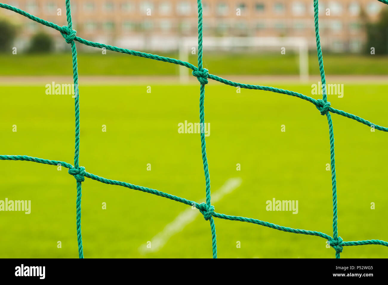 Abstract soccer goal net pattern Stock Photo