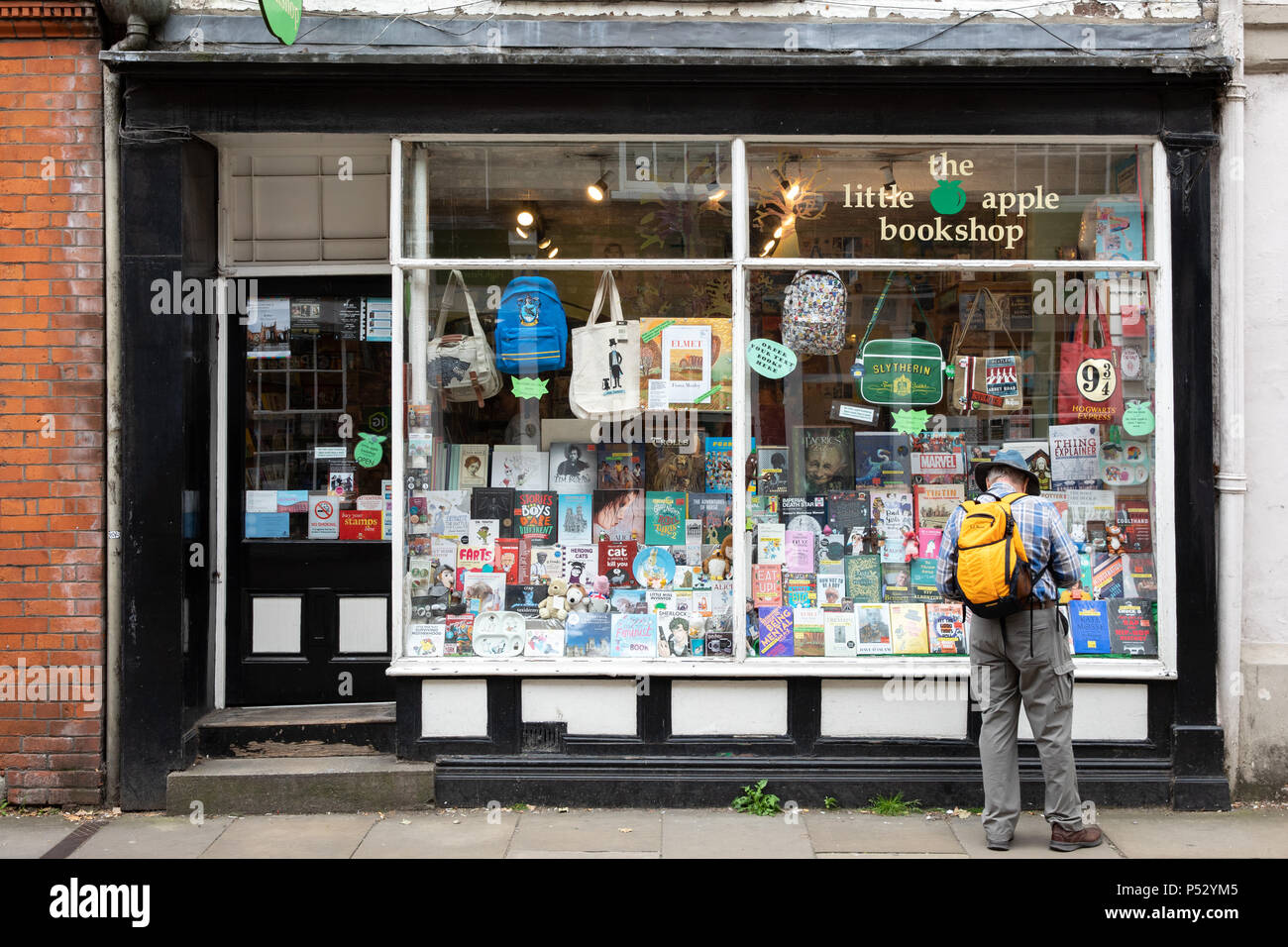The Little Apple book shop in York, Uk Stock Photo
