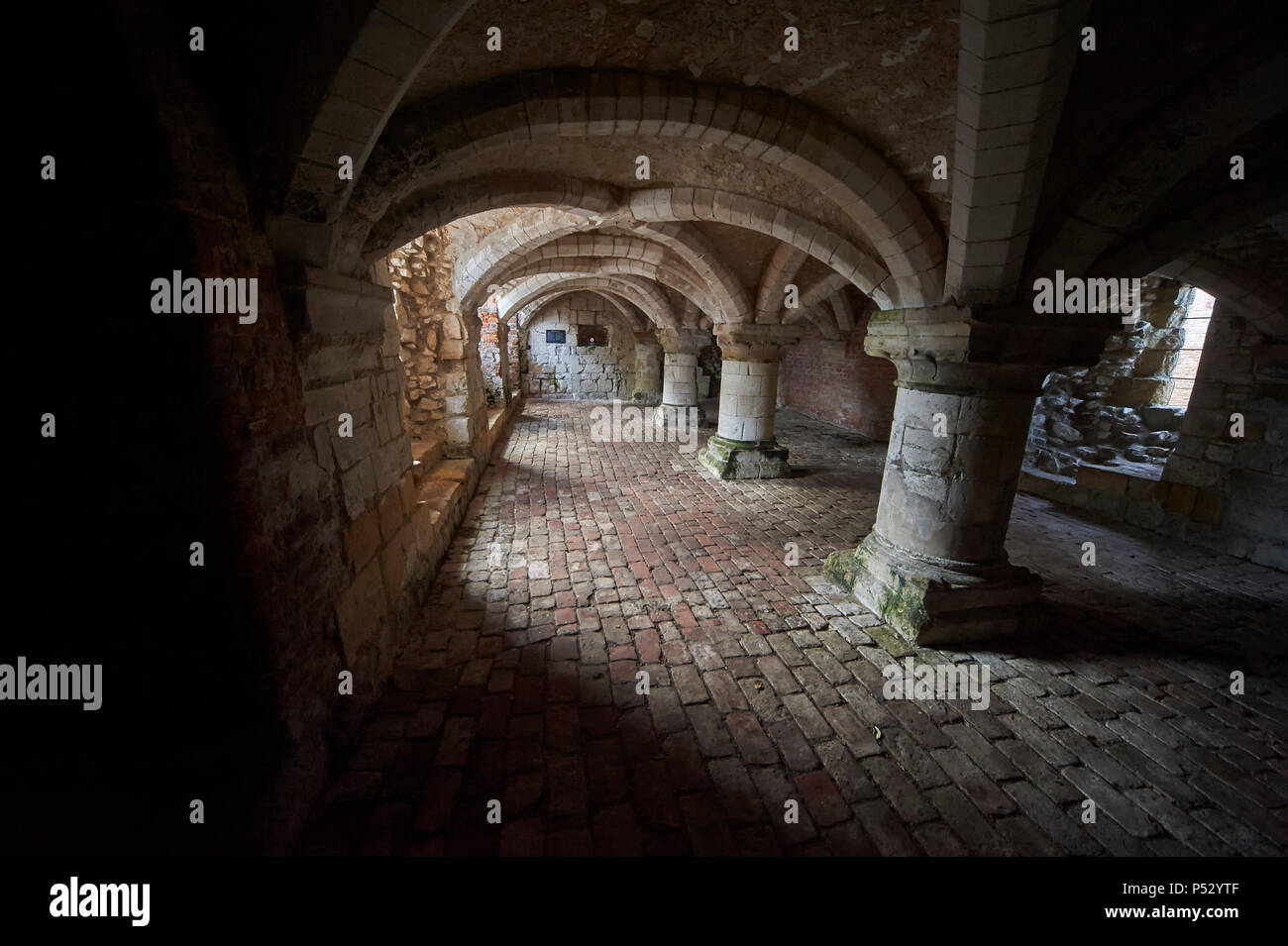 The Undercroft of the old Norman Manor House at Burton Agnes Hall