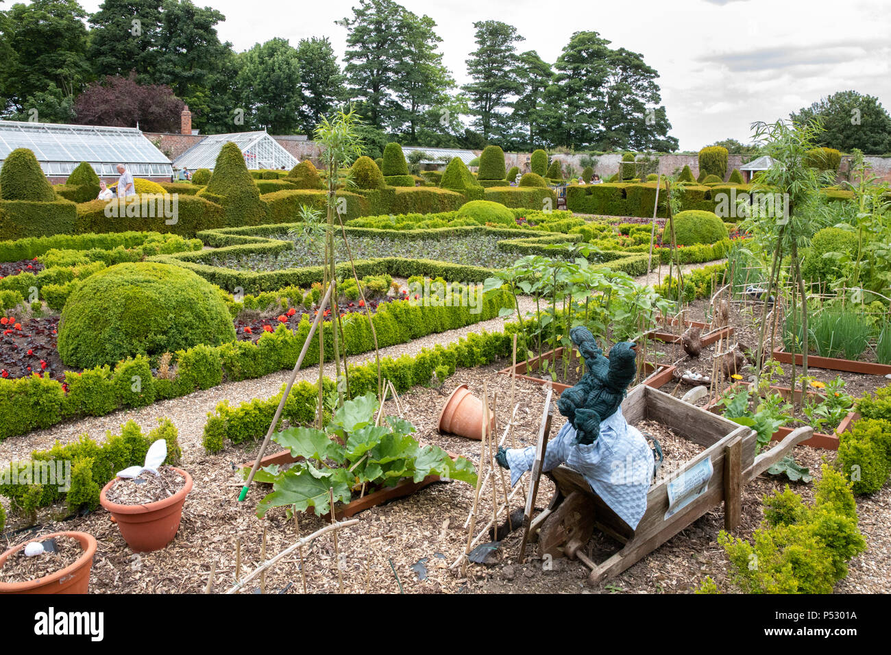 The gardens at Sewerby House, Near Bridlington, Uk Stock Photo