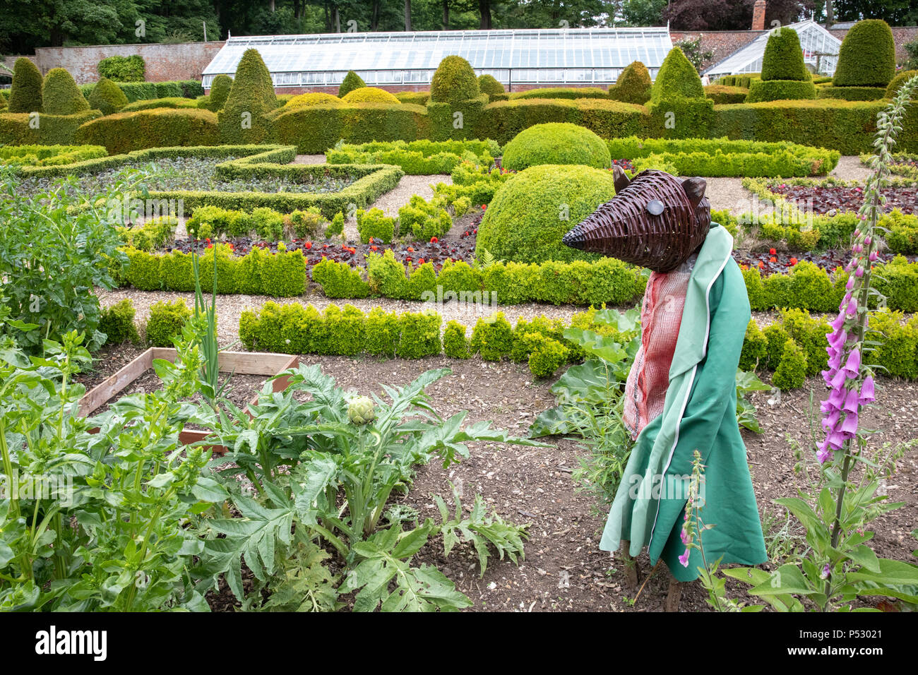 The gardens at Sewerby House, Near Bridlington, Uk Stock Photo