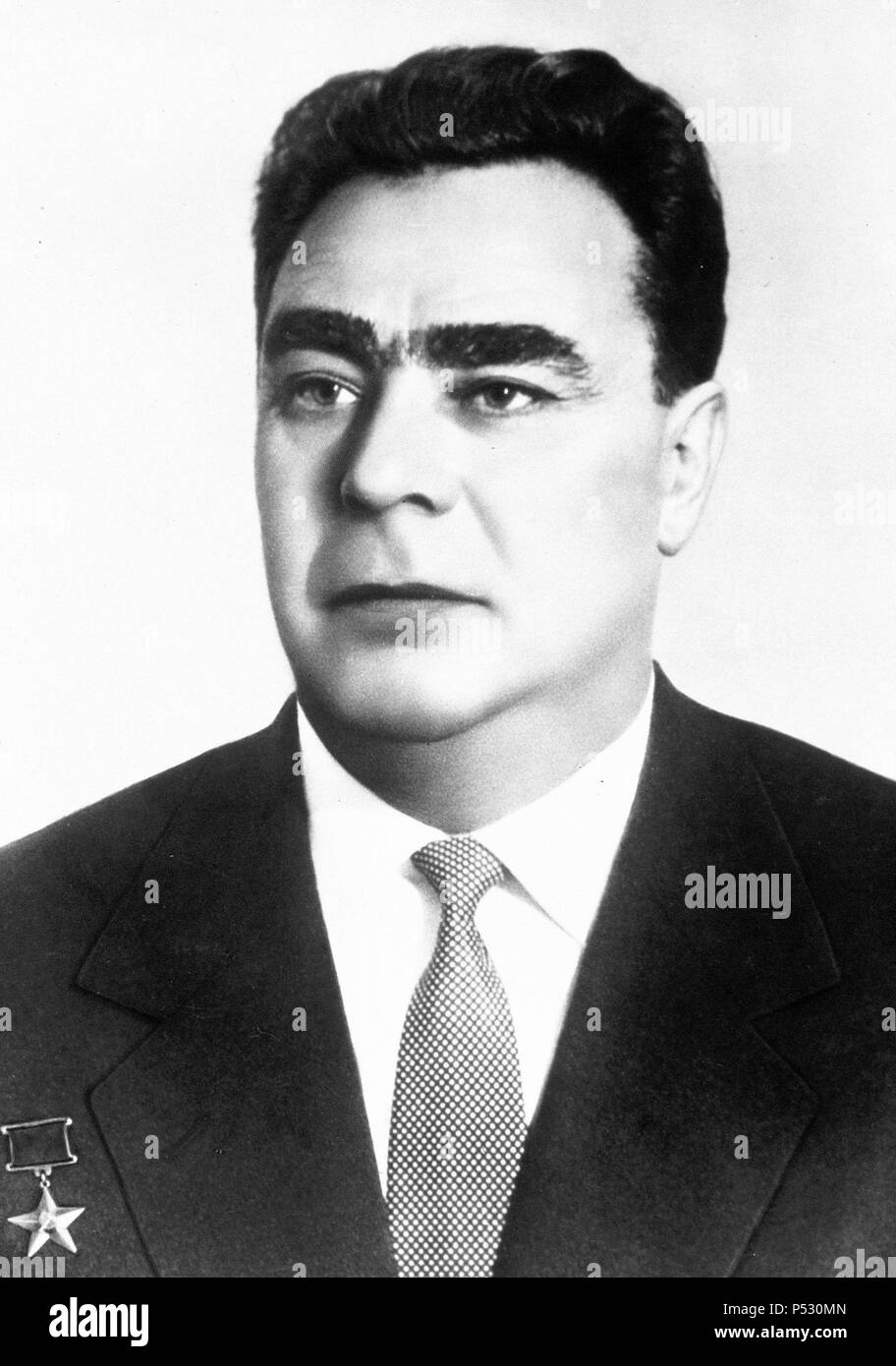 Leonid Brezhnev, General Secretary of the Central Committee of the Communist Party of the Soviet Union. Stock Photo