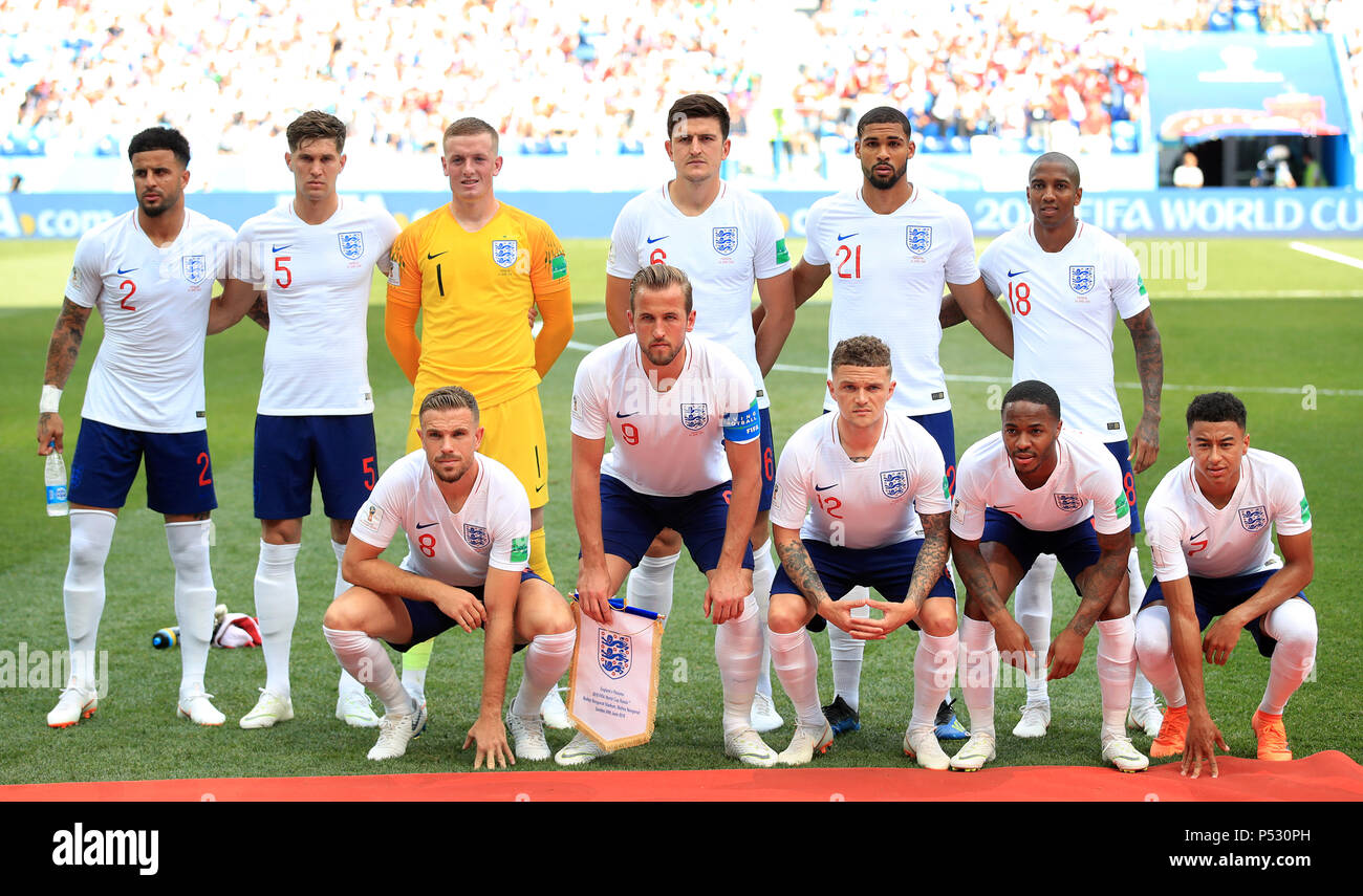 An England Team Group Photo Back Row Left Right Kyle Walker