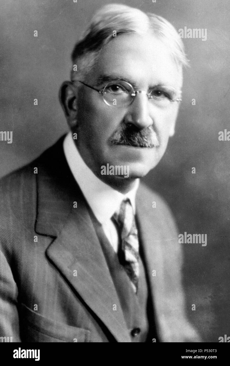 John Dewey, American philosopher, psychologist and educational reformer. Stock Photo