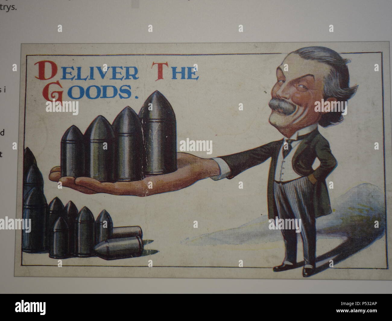 Lloyd George cartoon vintage 'deliver the goods' Stock Photo
