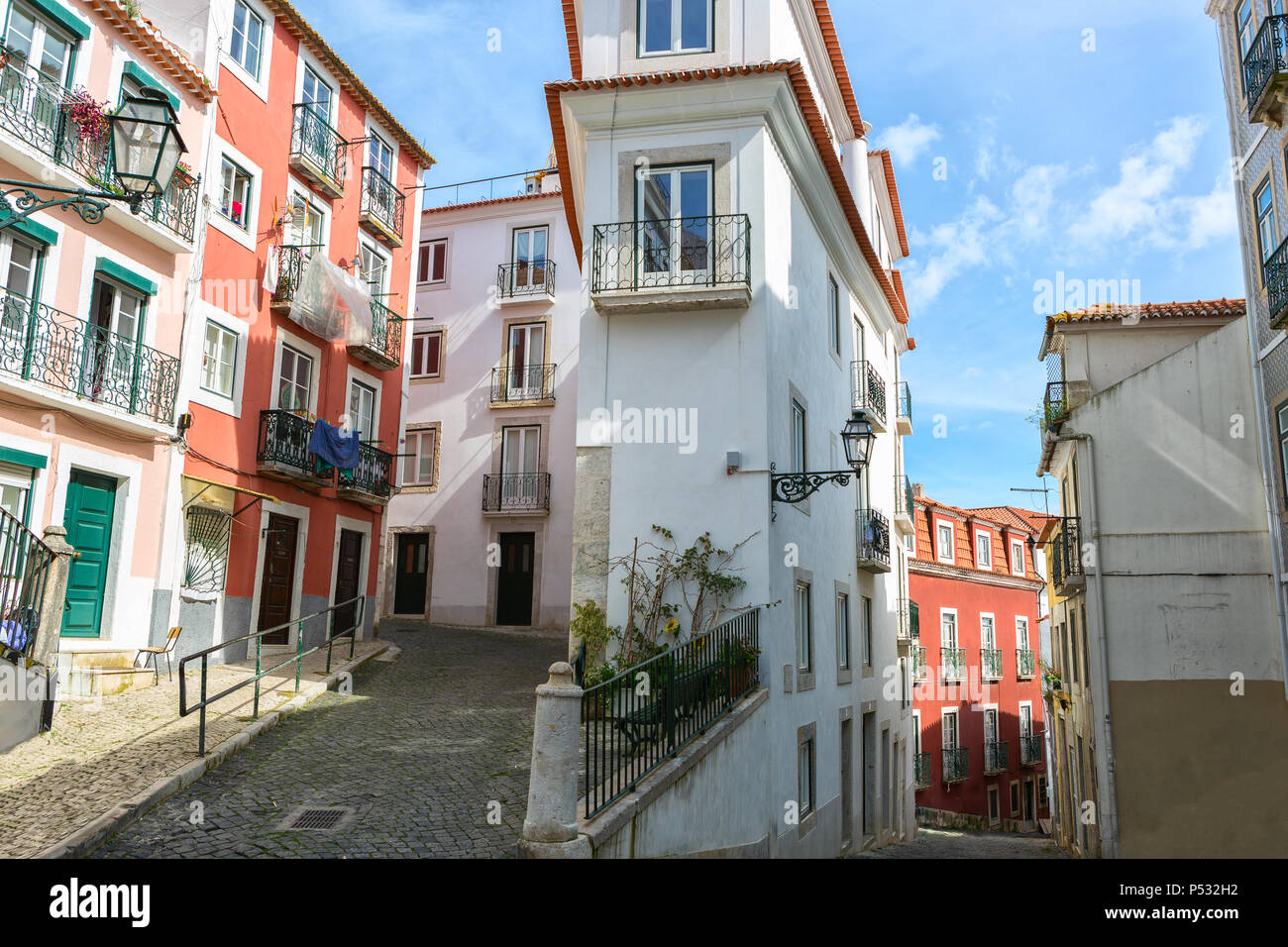 Traditional street lamp lisbon hi-res stock photography and images - Alamy