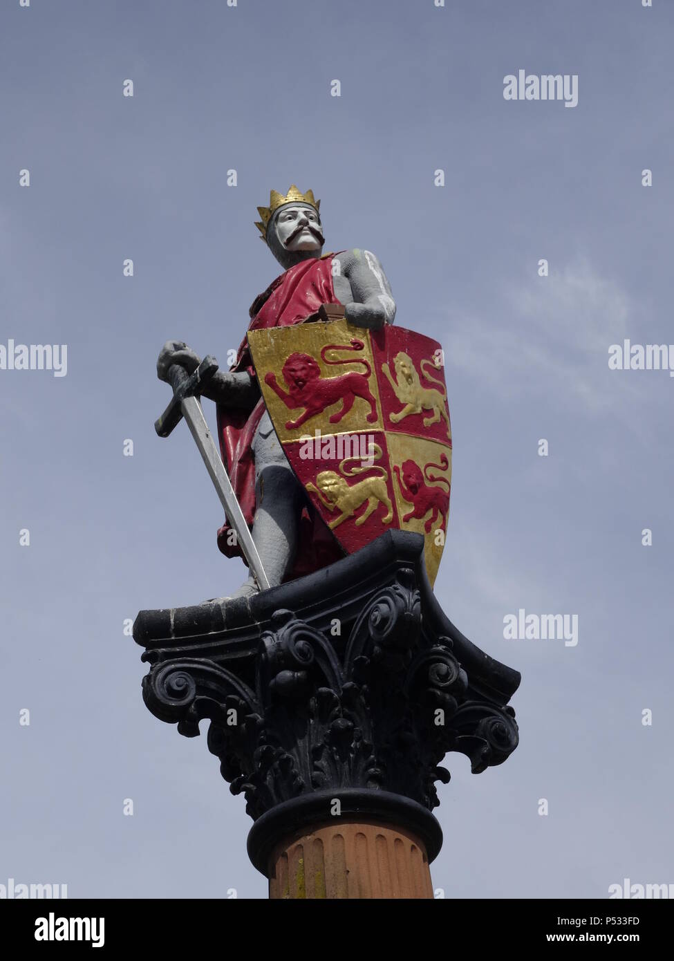king arthur statue Stock Photo