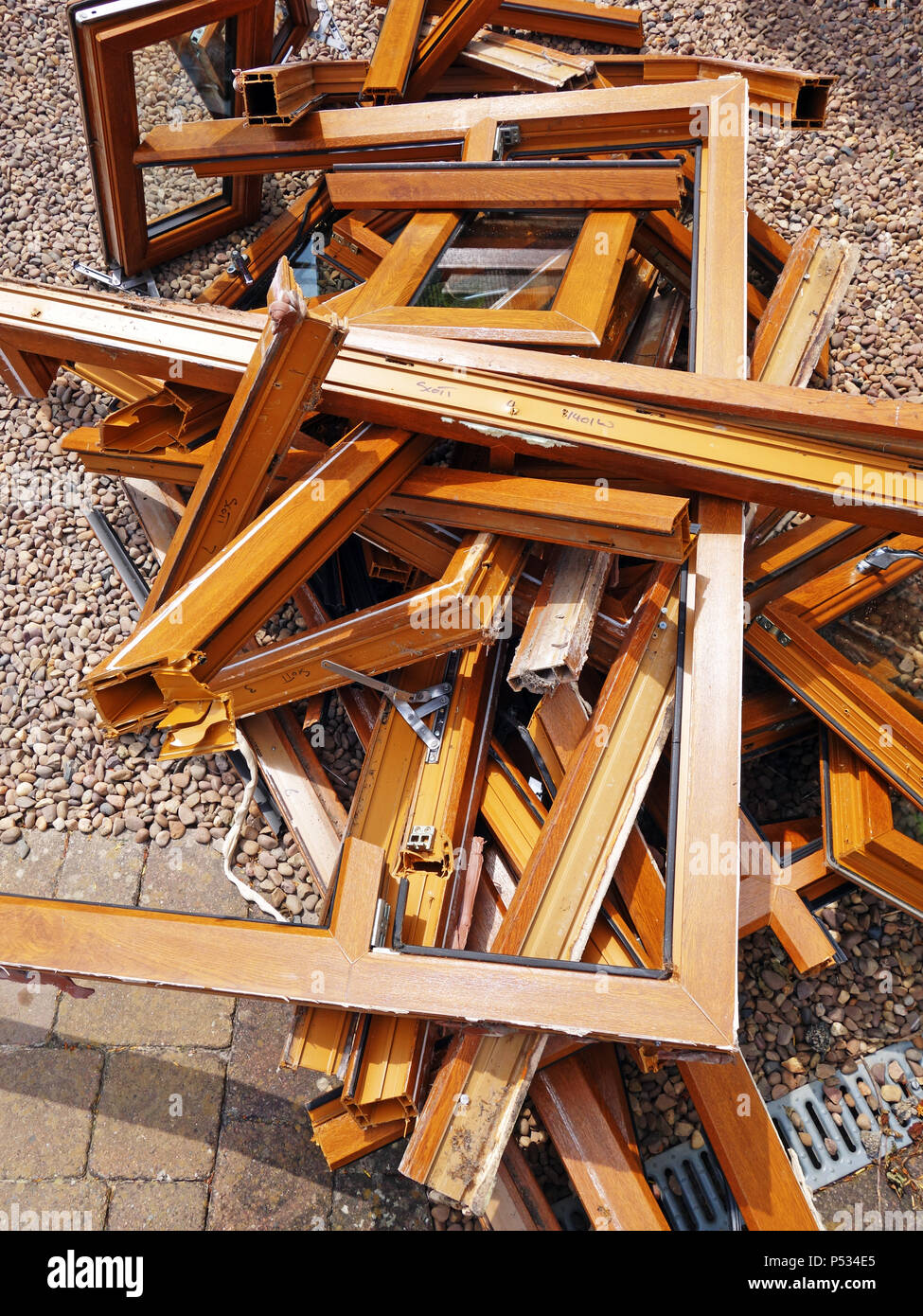Broken upvc window hires stock photography and images Alamy