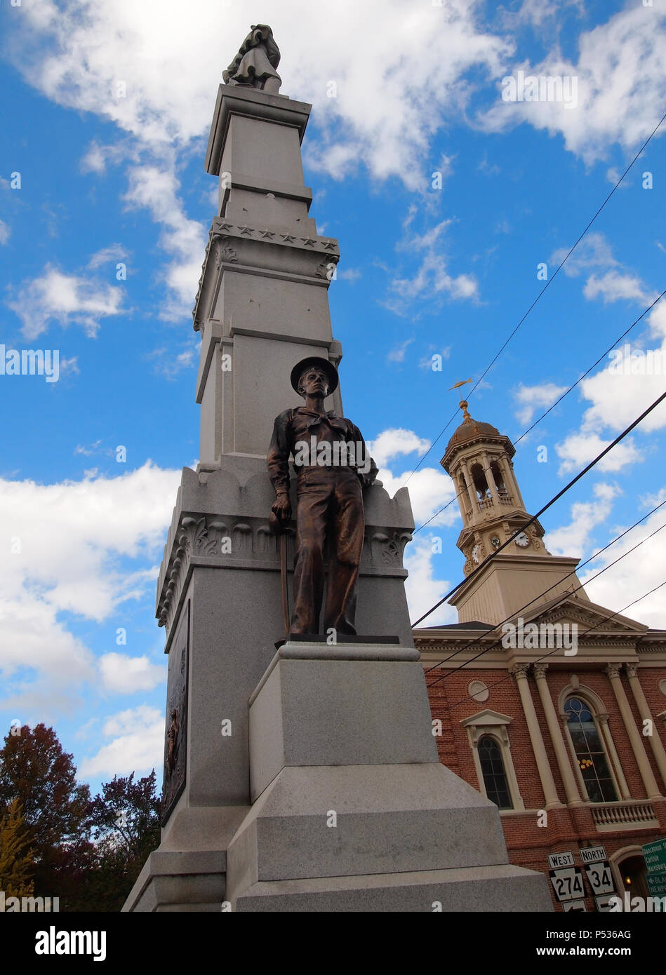 NEW BLOOMFIELD, PA Oct 25, 2017 The Soldiers and Sailors Monument in